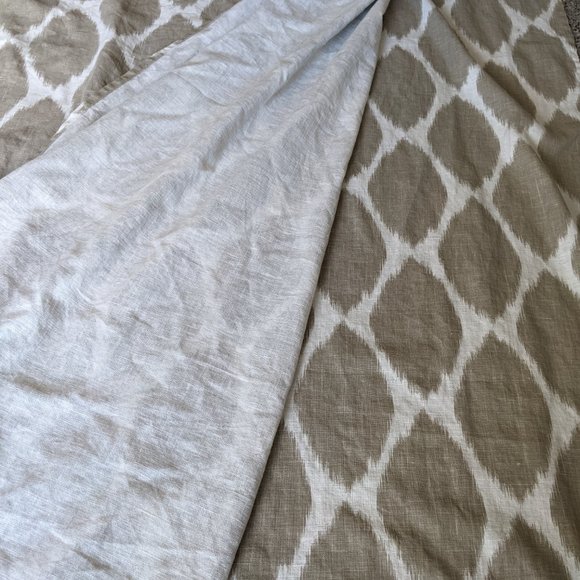 West Elm Neutral Pair of Beige Cream Brown Curtains Set (2) 46x92 - Picture 9 of 15